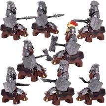 The Hobbit Battle Dwarf Warriors riding Boar Mount 16pcs Minifigures Bri... - £21.94 GBP