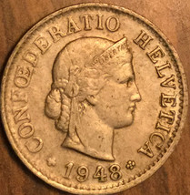1948 Switzerland 5 Rappen Coin - £1.64 GBP