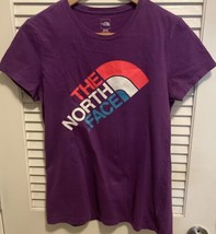 The North Face Shirt Womens Size M Purple Graphic Tee Top Crew Neck - $14.00