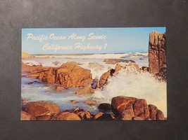 Pacific Ocean Along Scenic California Highway 1 Plastichrome Postcard Divided - £3.92 GBP