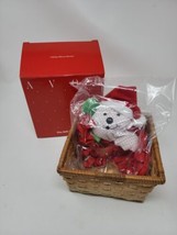 Vintage  Avon Holiday Mouse Basket 6&quot; x 6&quot; Christmas Décor Entertaining NIB U97 - £11.98 GBP
