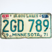 1973 United States Minnesota Lakes Passenger License Plate 2GD 789 - £14.74 GBP