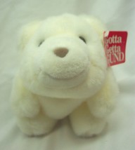 VINTAGE Gund LITTLE WHITE SNUFF THE BEAR 6&quot; Plush Stuffed Animal Toy 1980&#39;s - £27.45 GBP