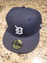 Detroit Tigers DET MLB Authentic New Era 59FIFTY Fitted Cap (Navy) - 5950 Hat - £26.98 GBP
