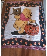 Disney Winnie The Pooh Blanket Tapestry Halloween Trick Or Treat Candy B... - $99.99