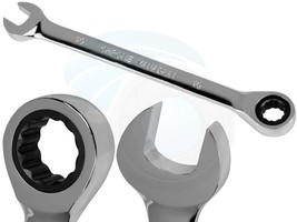 10mm Metric Chromed Ratchet Gear Spanner Fixed Head Combination Wrench - £6.39 GBP
