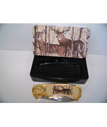 Collector Lockback Knife with tin case Doe Dear Herd Pocket Knife Gift W... - £17.56 GBP