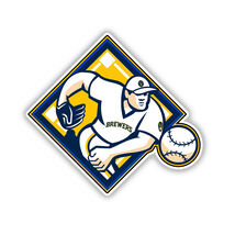 Milwaukee Brewers Pitcher Logo Baseball Fan Sticker Vinyl Decal (Style #4) - $4.50+