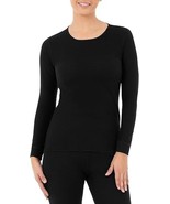 Fruit of The Women&#39;s Fit for Me Waffle Thermal Crew Top, Black Soot, X-S... - $309.96 MXN