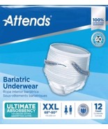 TWELVE (12) ~ ATTENDS Bariatric Protective Underwear ~ Size XXL ~ 68&quot;-80&quot; - $623.16 MXN
