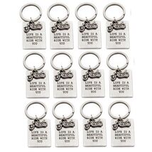 Twelve (12) of Life is a Beautiful Ride with You Motorcycle Keychain - $19.68