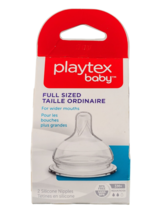 Playtex Baby Full Sized Shape Silicone Nipples, 3M+ Medium Flow, 2 Ct - $6.20