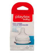 Playtex Baby Full Sized Shape Silicone Nipples, 3M+ Medium Flow, 2 Ct - $6.20