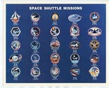 NASA Space Shuttle Missions Emblems &amp; Mission Facts Summary  - $13.86