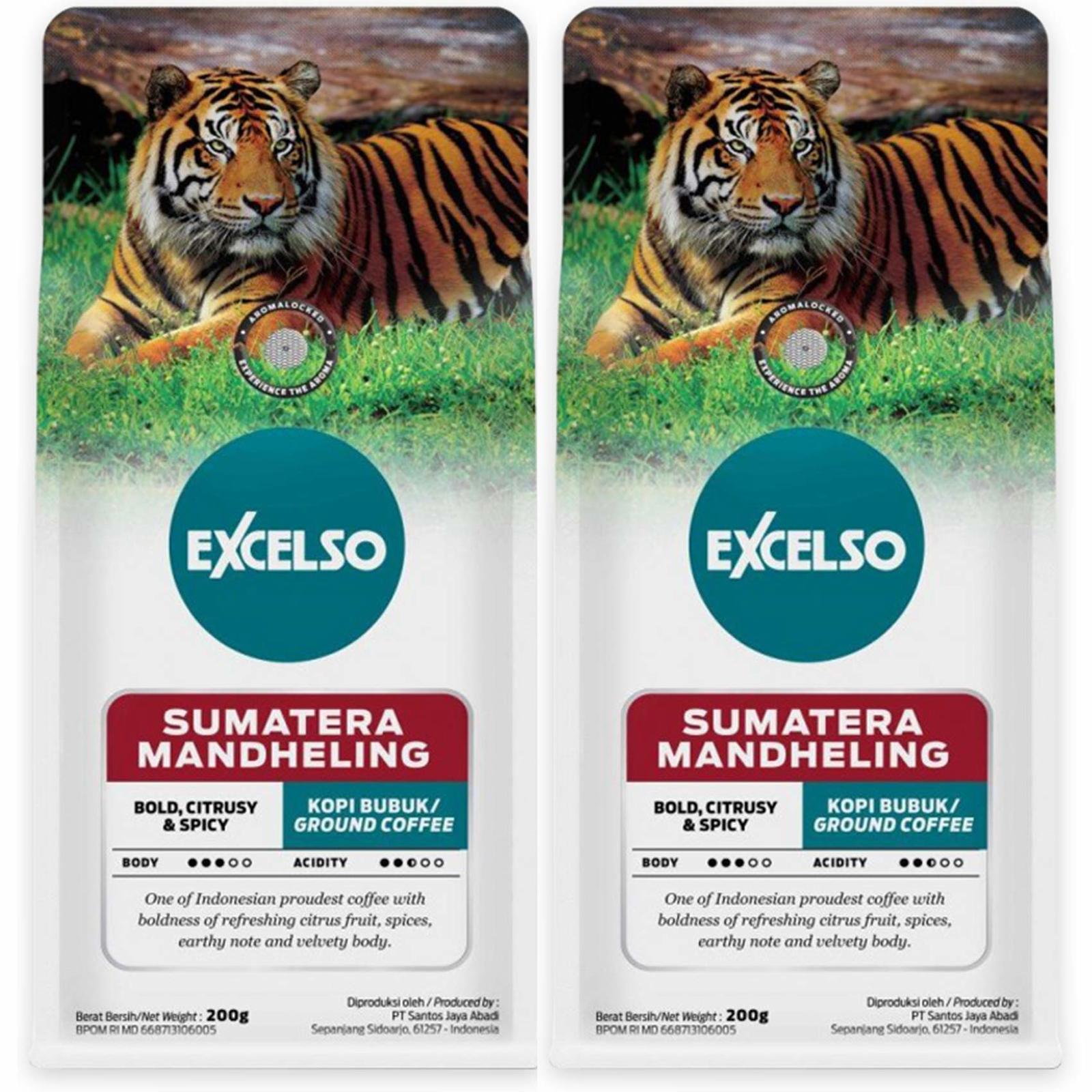 Excelso Sumatera Mandheling, Ground Coffee, 200g (Pack of 2) - £50.60 GBP