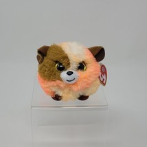 New 2021 Ty Puffies Mandarin The Dog (4 Inch) Stuffed Puff Ball Plush Toy Mwm Ts - £7.93 GBP