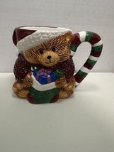 Holiday At Home Earthenware Santa Bear Jay Mug Hand-painted Christmas - £11.78 GBP