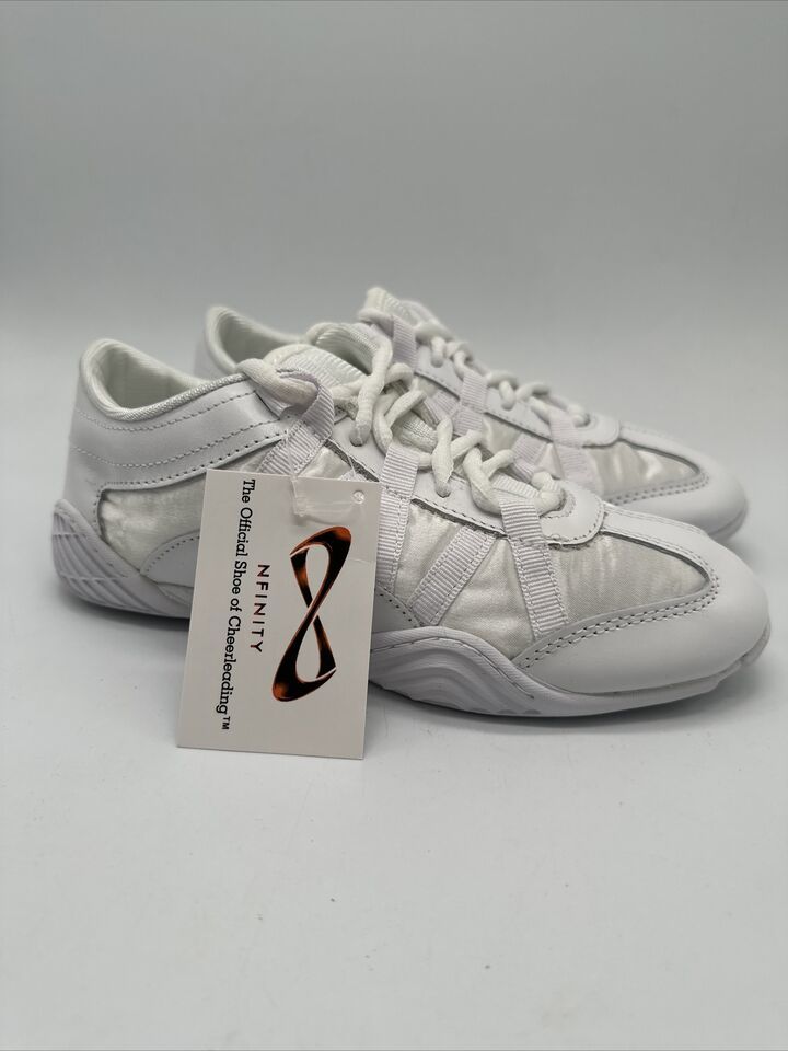 Primary image for Nfinity Evolution Cheerleading White Leather Competition Womens Size 6.5