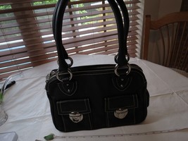 Marc Jacobs leather black hand handbag shoulder bag purse broken buckle ... - £64.63 GBP