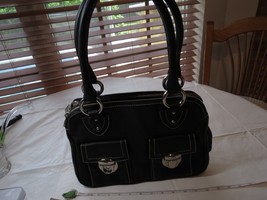 Marc Jacobs leather black hand handbag shoulder bag purse broken buckle ... - £64.81 GBP