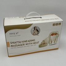 Five S FS8801 Shiatsu Kneading Neck Shoulder Body Massager With Heat (Beige) - £29.75 GBP