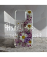 Natural Pressed Dried Real Flower Cat Resin Case For iPhone 13 14 15 16 ... - $48.20 CAD