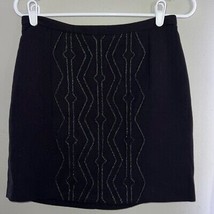 H &amp; M Black Metallic Design Mini Skirt - £9.40 GBP