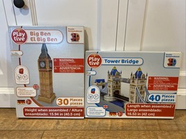 2 New Playtive 3-D Puzzles! Tower Bridge &amp; Big Ben - $16.82