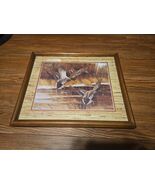 Vintage 1979 Charles E Murphy Mallards in Flight Framed Print Reproduction - $30.00
