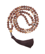 Tasbih Jasper 8mm Gemstone Round Loose - 99 Prayer Beads with Dark Brown... - £16.62 GBP