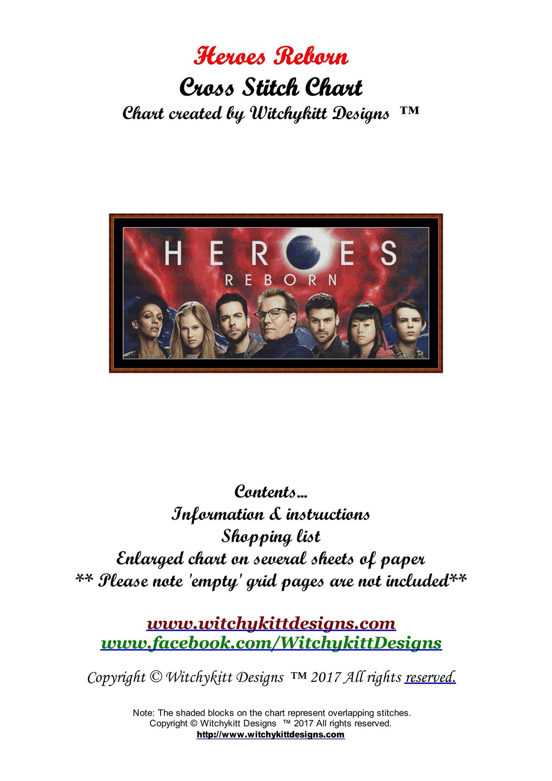 Primary image for Heroes Reborn ~~ Cross Stitch Pattern