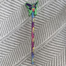 Vintage Lisa Frank Pencil w butterfly Eraser Topper golden retriever pup... - $6.49