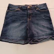 Seven7 MY3324TO Women&#39;s Blue Cotton Blend Mid-Rise Weekend Shorts Size 1... - $14.84