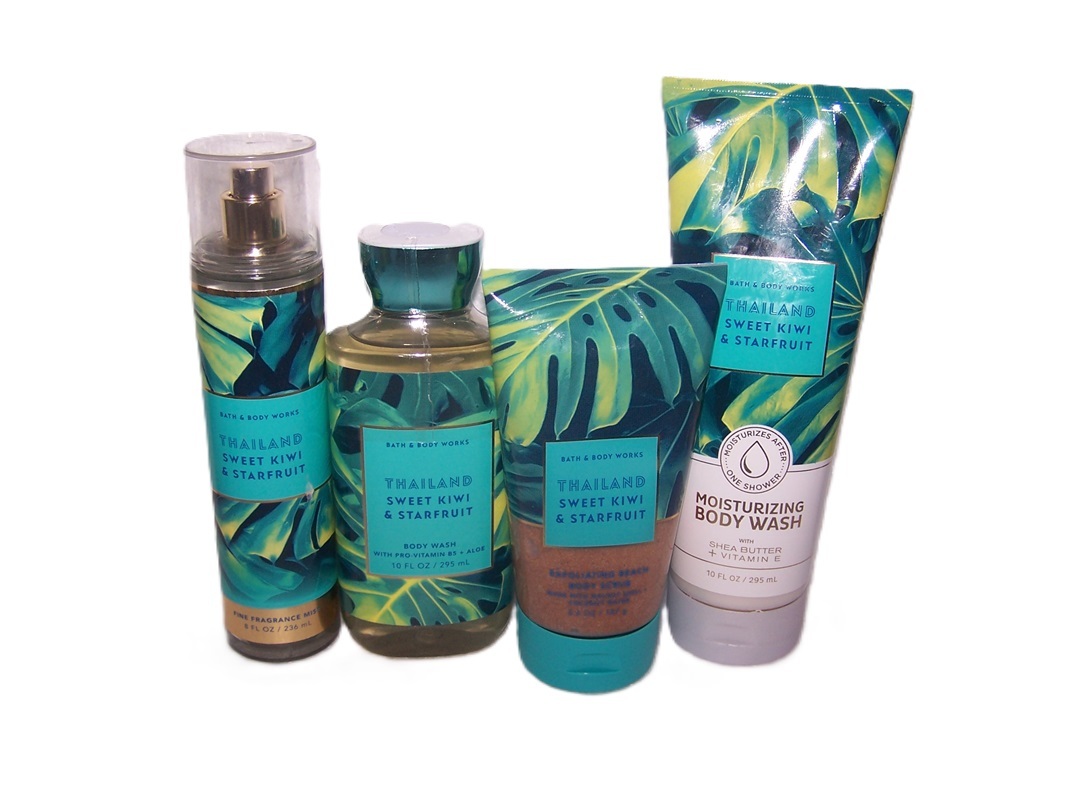 Thailand Sweet Kiwi Starfruit Wash Fragrance Mist & Scrub Bath & Body Works