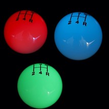 JDM 5 Speed Glow in the dark GREEN/BLUE/RED Round Ball Manual Gear Shift Knob - £11.26 GBP