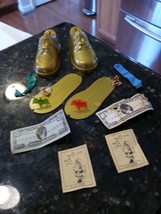 2 Vtg Poll Parrot Shoes Plastic Advertising Bank Premium Prize Batman Ri... - $34.95