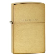 Zippo Windproof Lighter Brushed Brass w/ Solid Brass Engraved - $46.52