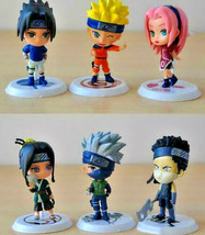 6pcs Naruto Action Figures Kakashi Sakura Sasuke Itachi PVC Toys Model F... - $360.00 MXN