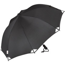 Euro Schirm Swing Liteflex Umbrella Reflective Black Trekking Hiking Lightweight - £40.89 GBP