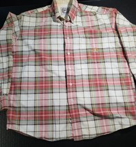 CINCH Western Wear Button Down Long Sleeve Plaid Shirt White Label Size Medium - £12.30 GBP