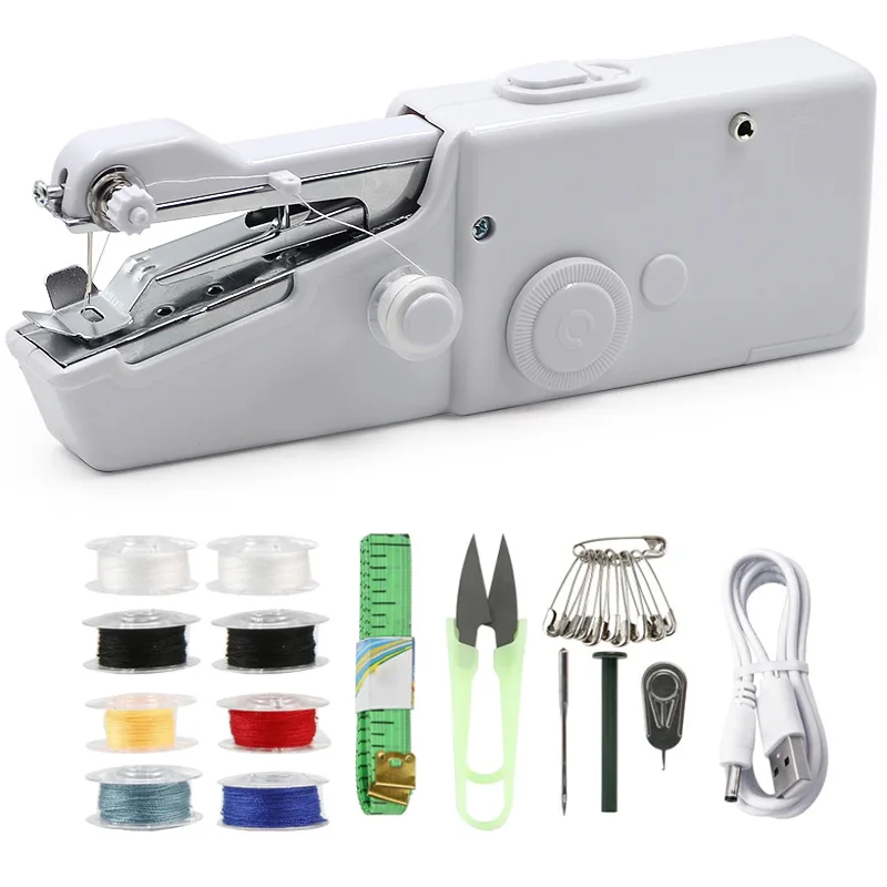 Mini Electric Sewing Bhine Handheld Portable Sewing Bhine with Bobbin for Needle - £27.80 GBP