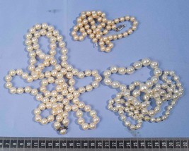 Faux Pearl Necklace Lot w/ Sterling Silver .925 - £35.03 GBP