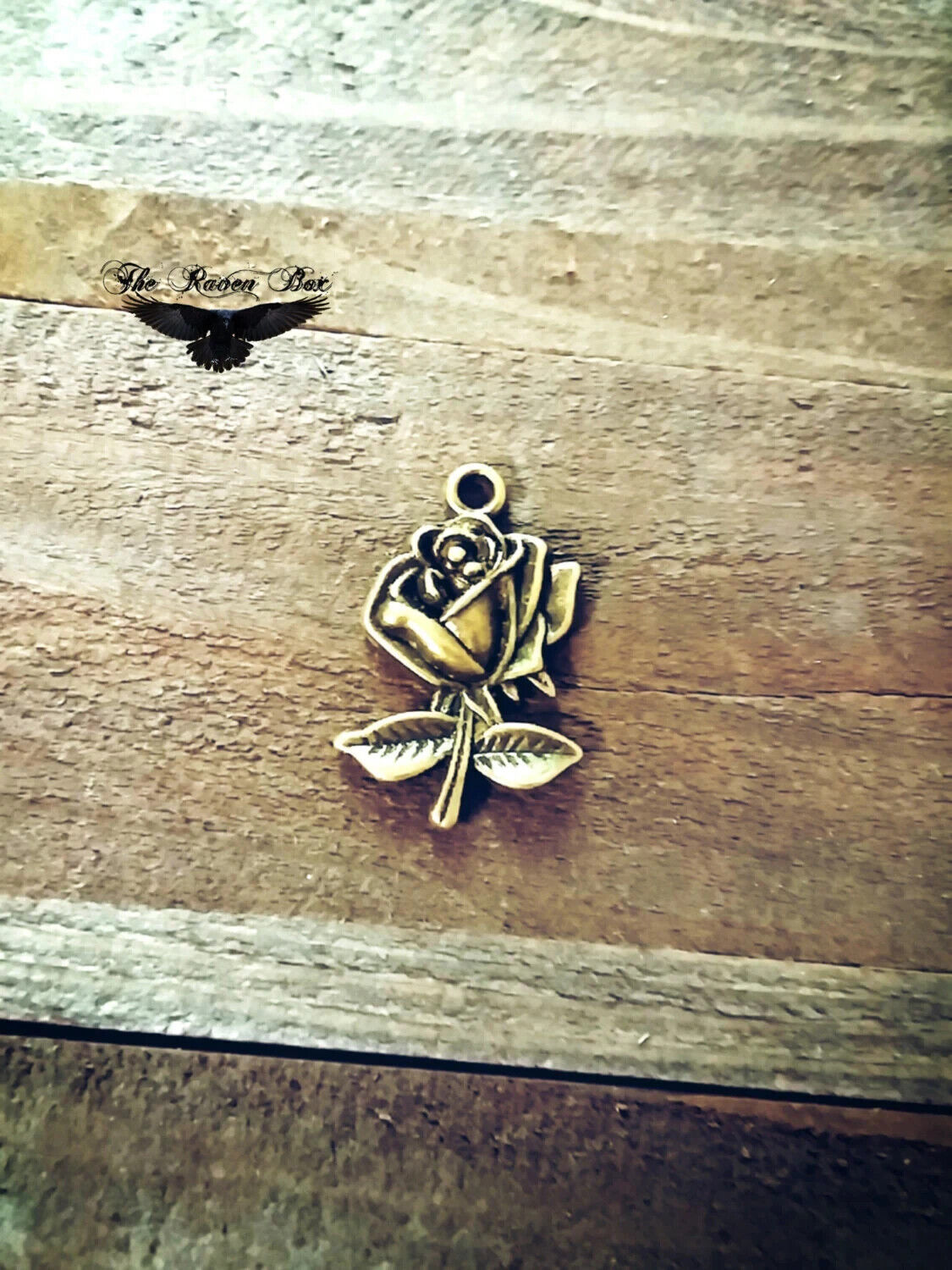 Rose Charm Antiqued Bronze Flower Pendant Floral Jewelry Making Garden S... - $1.97