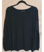 Women's Banana Republic Black Cotton Blend Long Sleeve T-Shirt Size X-Large - $9.49