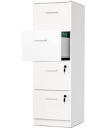 Yitahome 4-Drawer File Cabinet With Lock, White, Needs Assembly,, Sized ... - £110.12 GBP