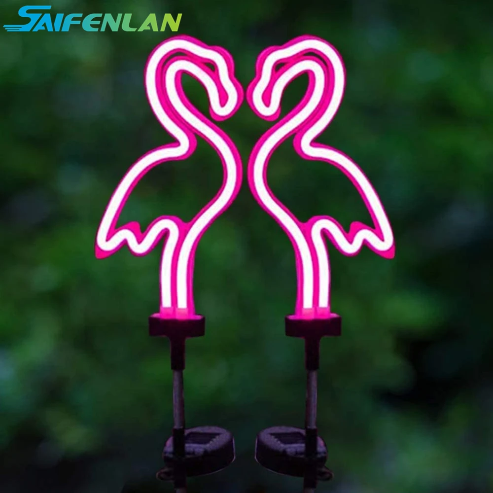 1/2/4 Pack Solar LED Neon Flamingo Lawn Lamp Solar Garden Stake Lights Outdoor P - £128.76 GBP
