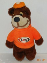 Vintage A&amp;W Root Beer Soda Plush Bear Mascot Advertising Promo - £26.31 GBP