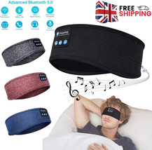 Wireless Bluetooth Headband Eye Sleep Mask Headphones Headset Music Sports UK - $10.16