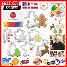 Red Christmas spring loaded Cookie Cutters Lot Toy Soldier nutcracker Tr... - $14.40