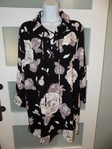 MUD PIE Kinsley Black Floral LS Lace Up Dress Size S Women's EUC - $24.30